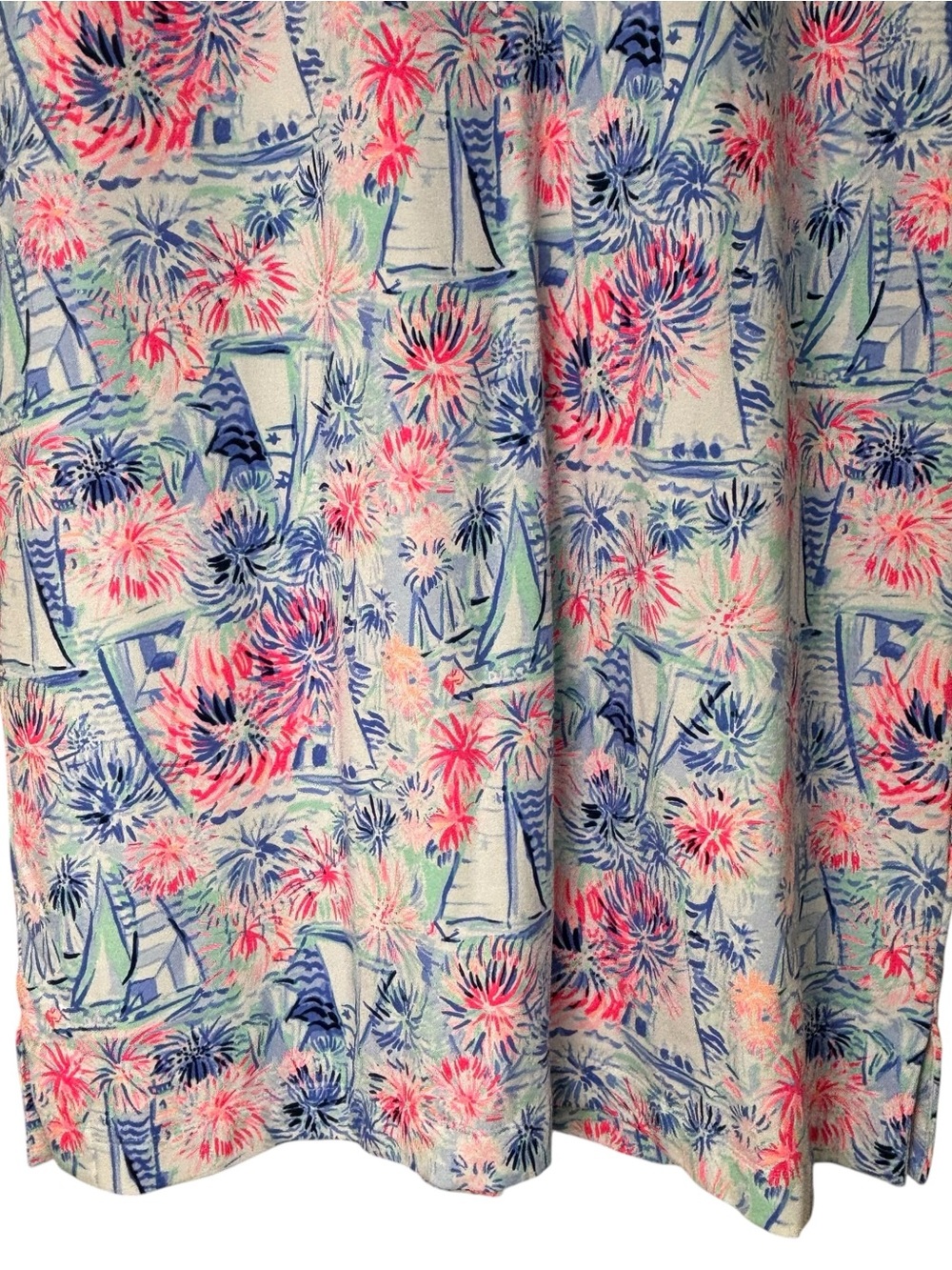 NWOT Lilly Pulitzer Larsen Shift Dress in Sea to Shining Sea Print Size XL - Picture 6 of 12